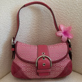 Coach Pink Canvas Mini Soho Bag