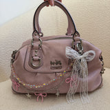 Lilac Coach Leather Sabrina Madison Bag