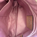 Rare Coach Madras Plaid Poppy Double Pocket Pushlock Bag