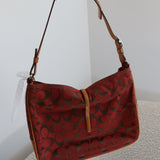 Coach Red Monogram Hamptons Clip Bag