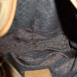 Rare Coach Khaki Patchwork  Suede Ergo Hobo Bag