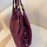 Coach Purple Leather Maggie Bag