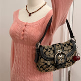 Rare Grey Canvas Mini Soho Bag