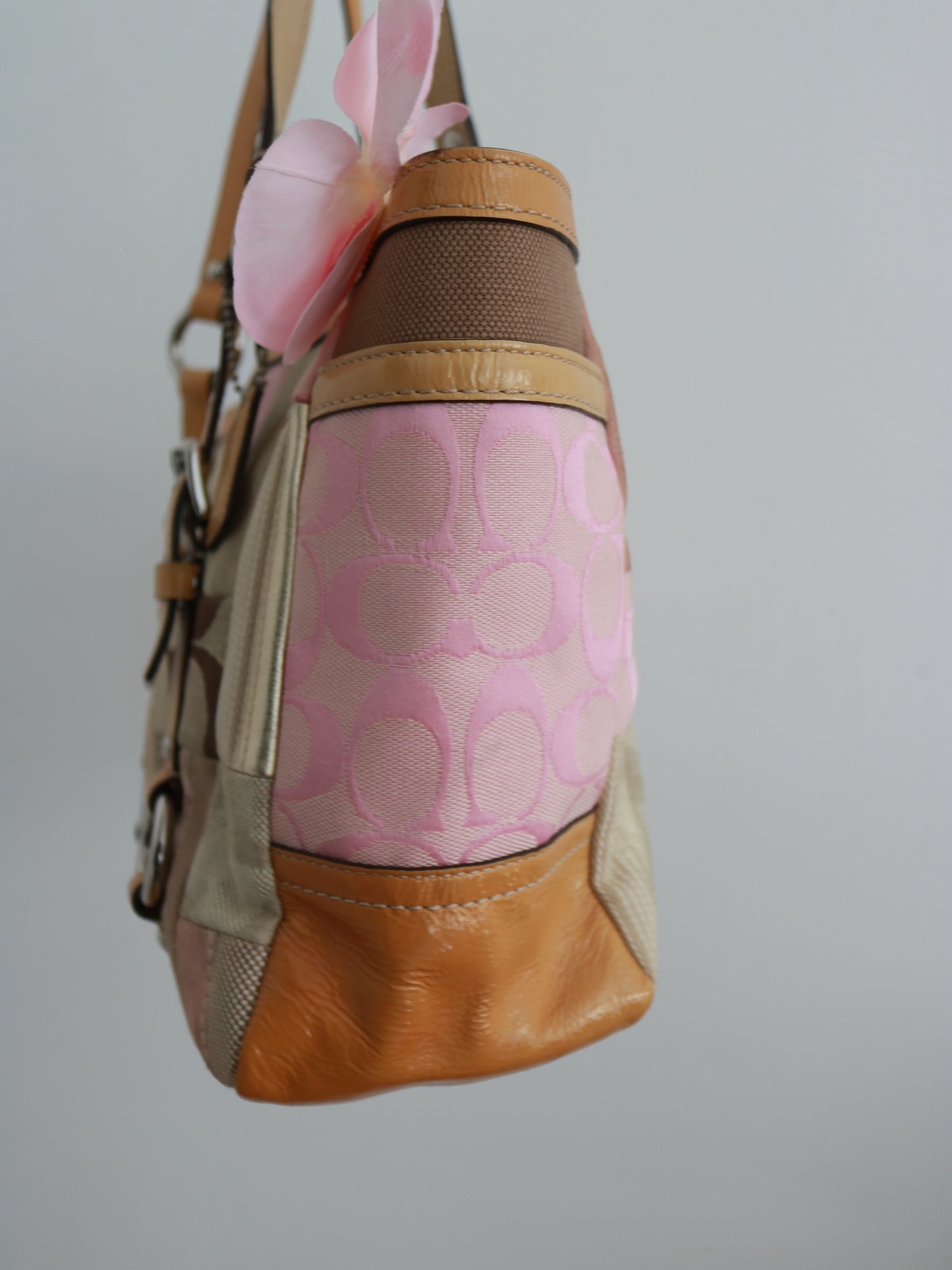 Coach Pink Patchwork Tote Bag