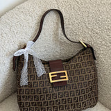 Fendi Zucchino Hobo Shoulder Bag