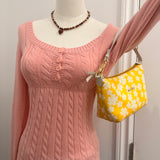 Rare Yellow Floral Miu Miu Spirit Mini Bag