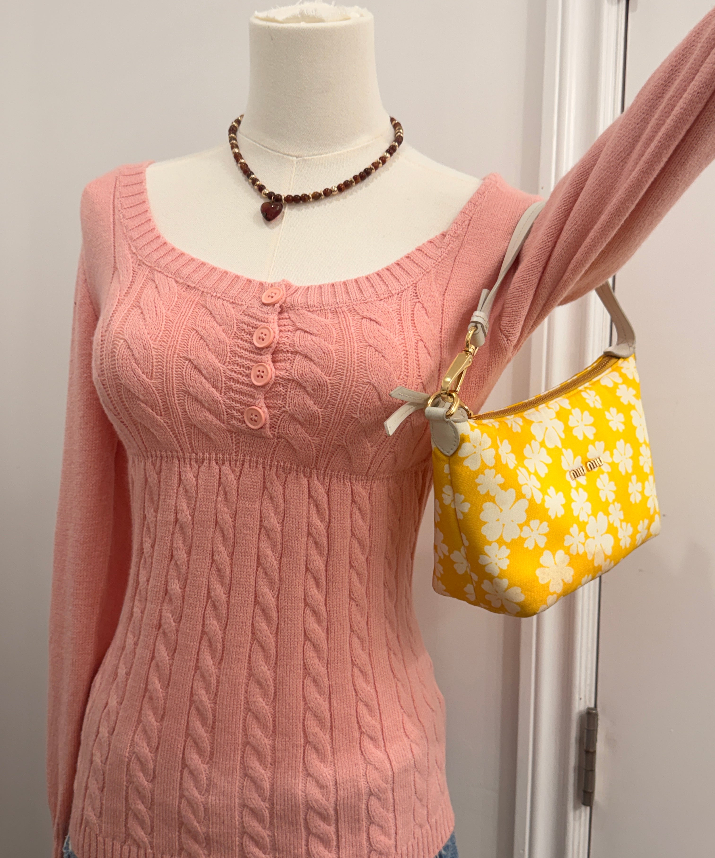 Rare Yellow Floral Miu Miu Spirit Mini Bag