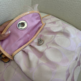 Coach Pink Signature Leah Tote Bag
