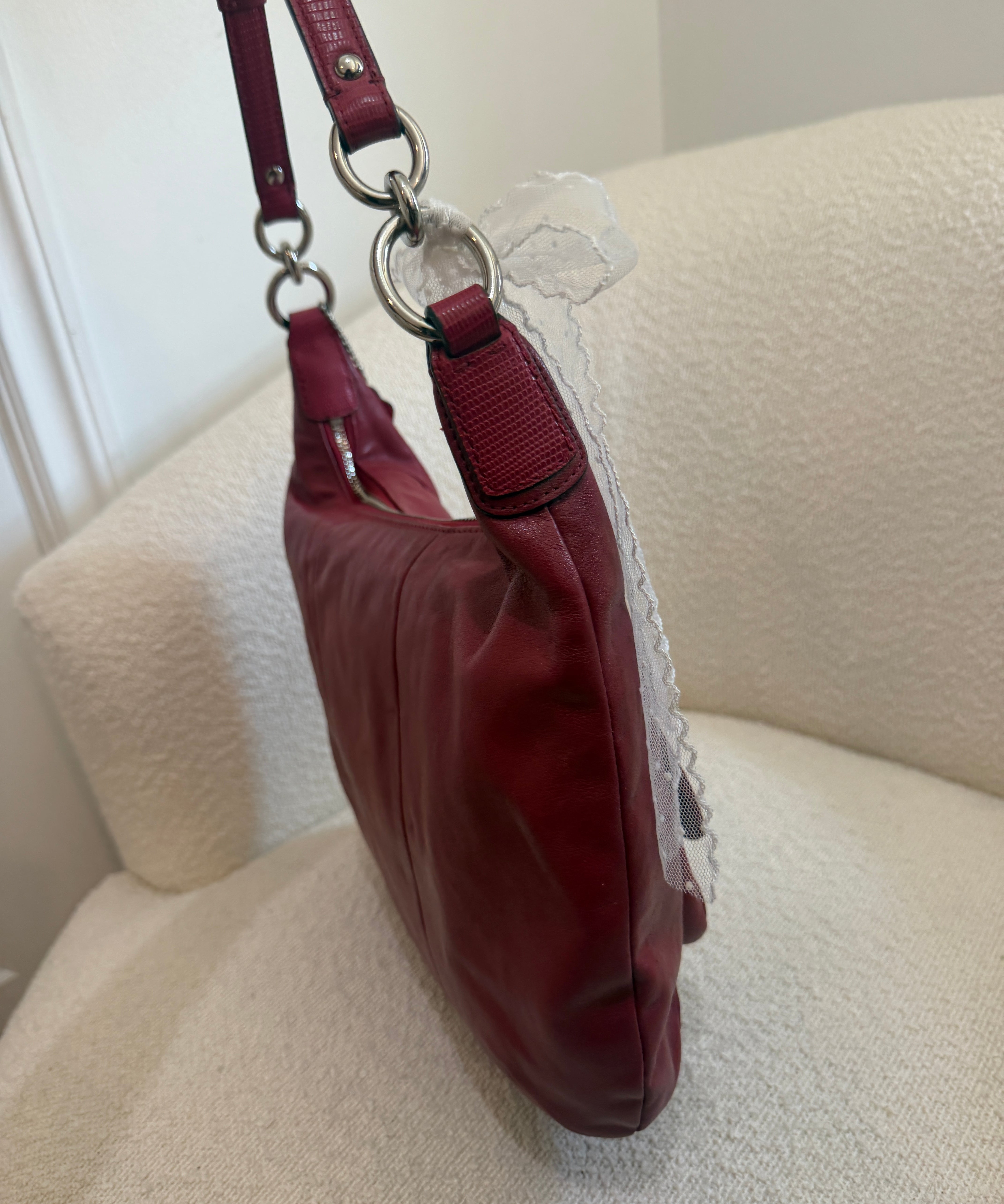 Coach Red Leather Kristen Leather Shoulder Bag