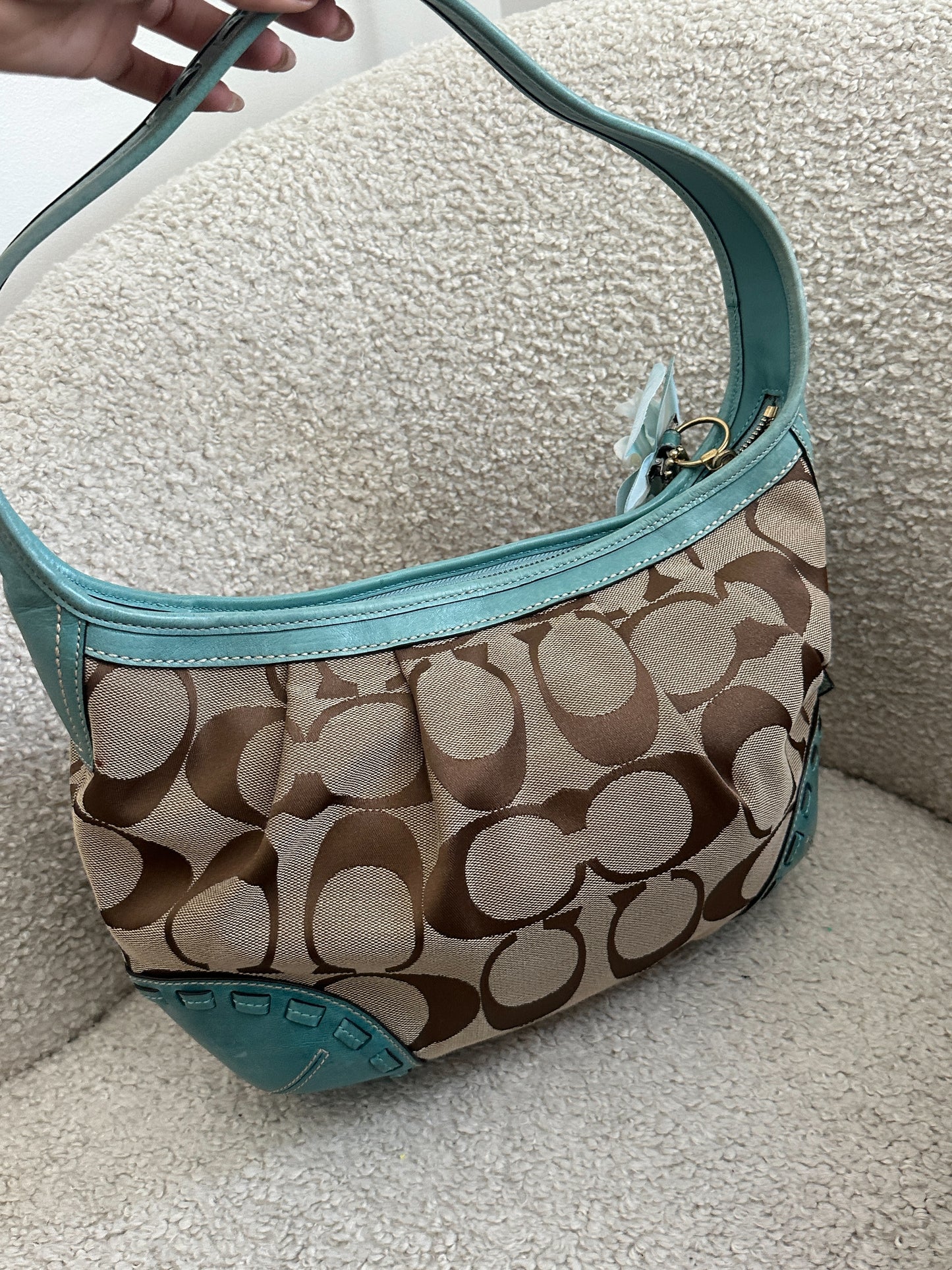 Coach Teal Monogram Ergo Bag