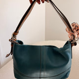 Coach Blue Leather Shoulder Bag