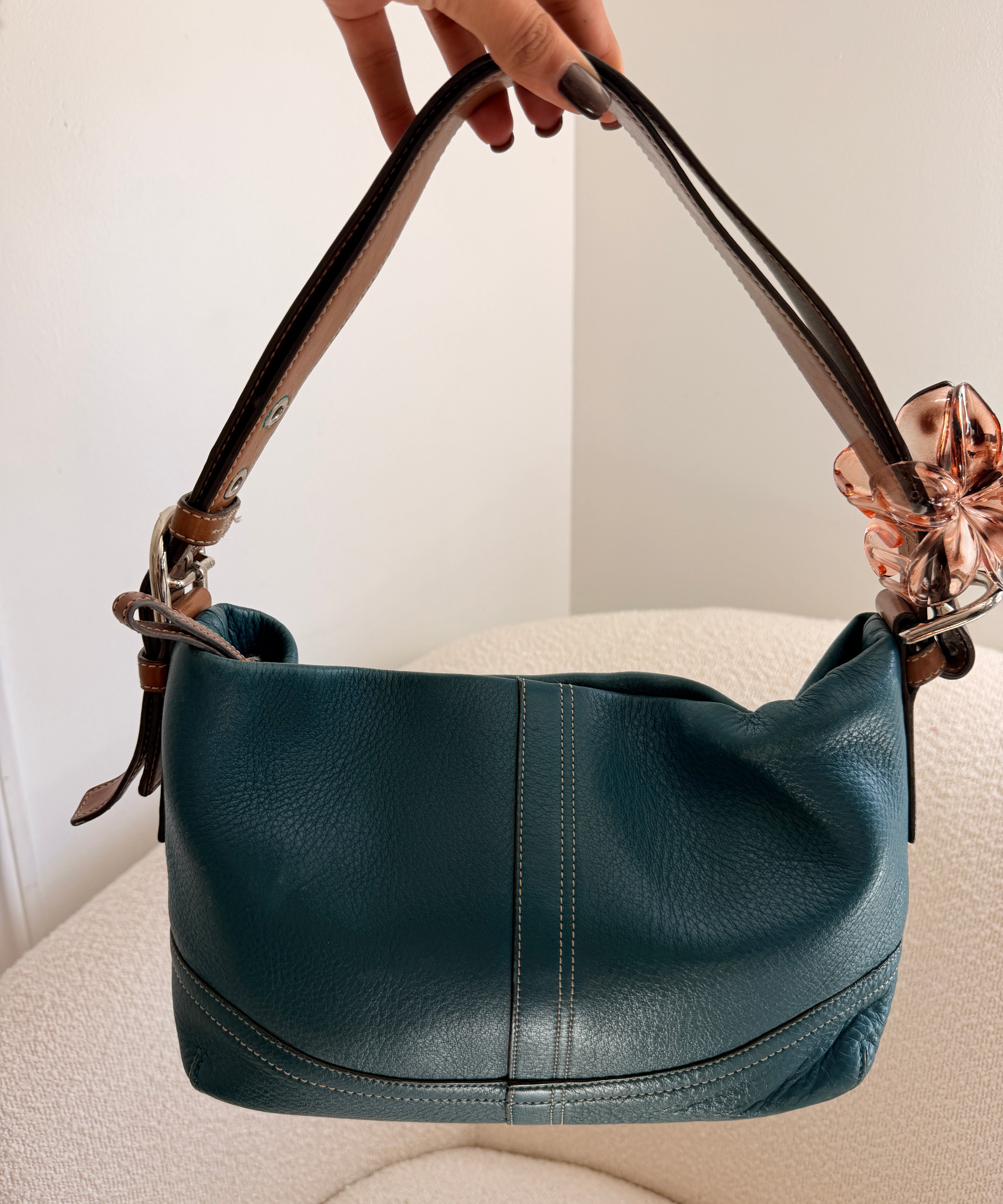 Coach Blue Leather Shoulder Bag