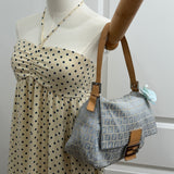 Fendi Signature Light Blue Mamma Baguette Bag