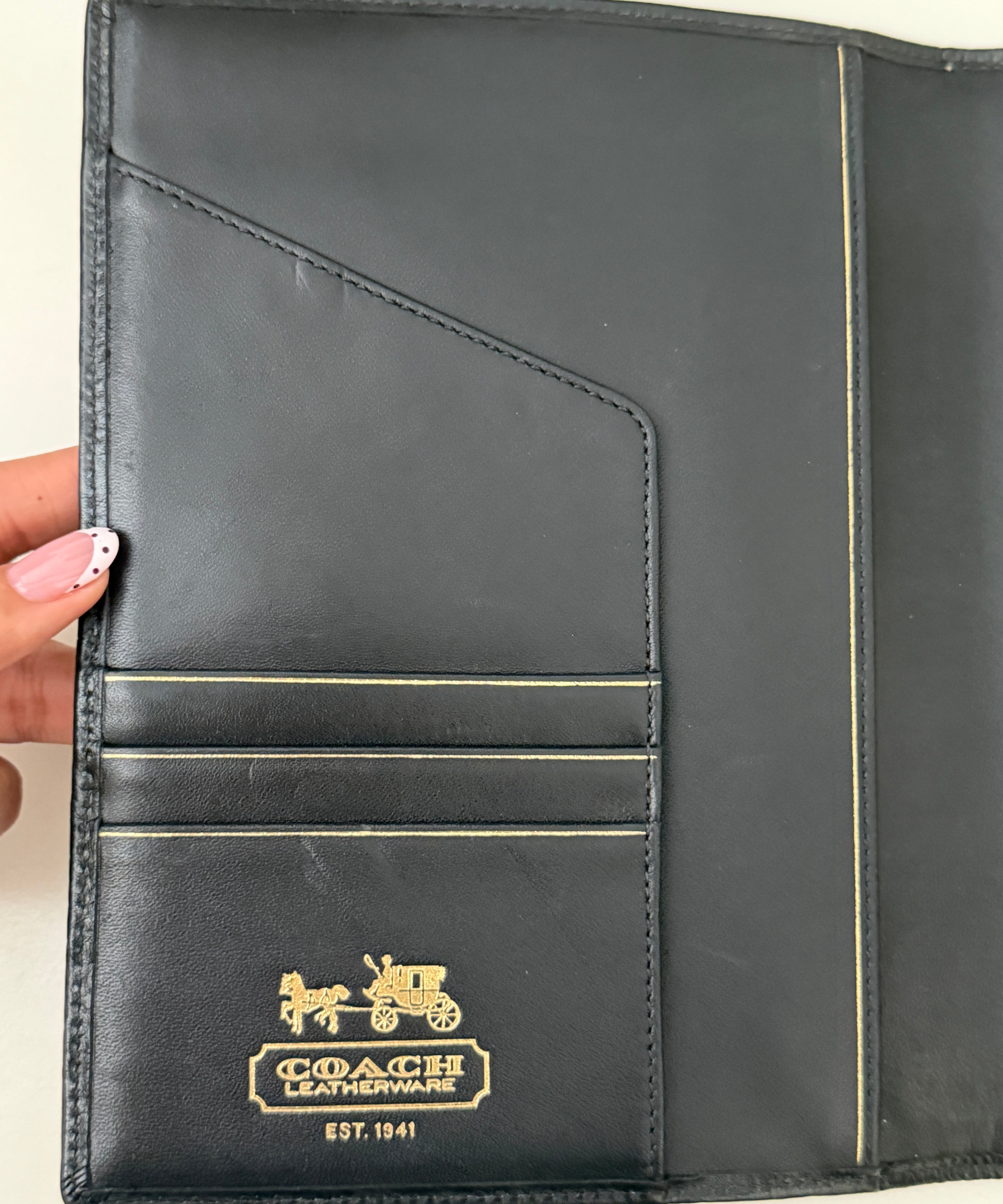 Coach Black Legacy Turnlock Planner