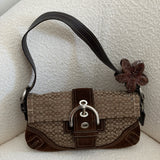 Coach Brown Soho Demi Flap Bag