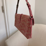 Limited Edition Coach Pink Mini Signature Lurex Clip Flap