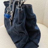 New Coach Navy Signature Tote Bag