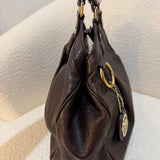 Brown Gucci Leather Sukey Tote Bag