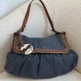 Fendi Chef Denim Shoulder Bag