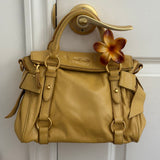 Miu Miu Yellow Vitello Lux Box Bag