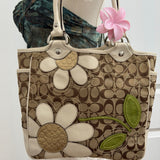 Spring Daisy Coach Signature Tote Bag