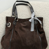 Coach Brown Suede Tote Bag