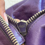 Miu Miu Purple Vitello Lux 2-Way Leather Hand Bag