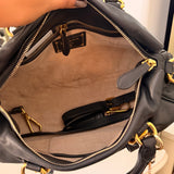 Black Leather Prada Shoulder Bag