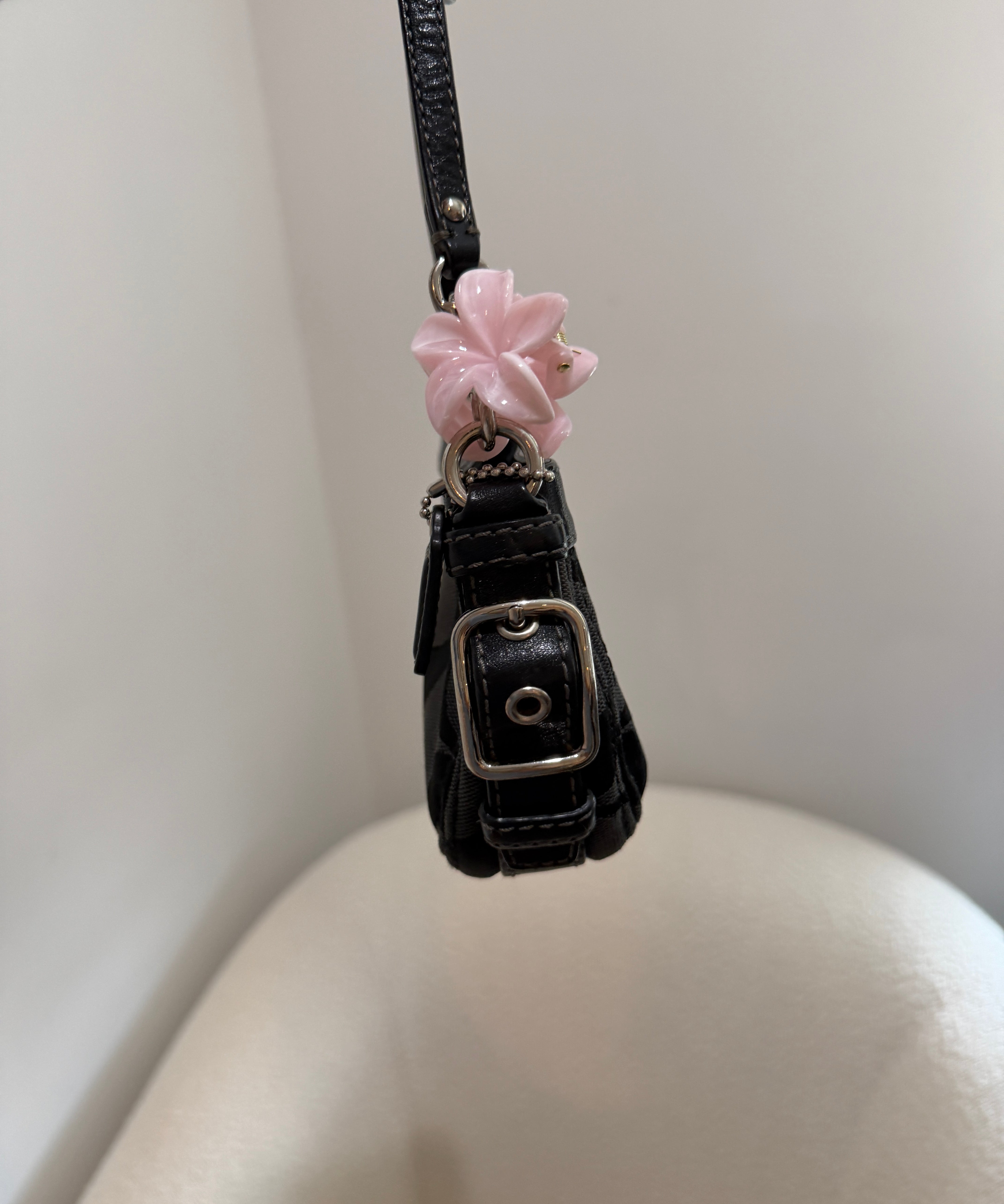 Coach Black Monogram Micro Zoe Bag