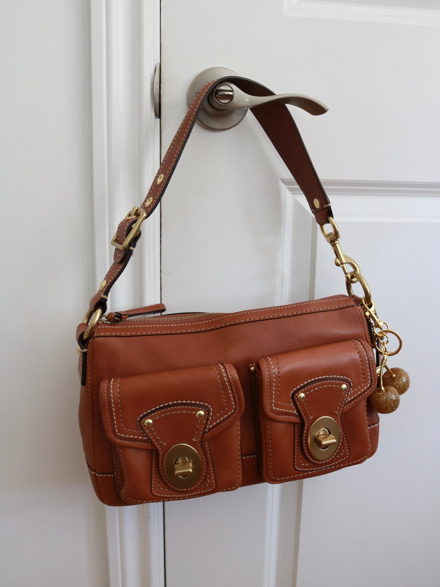 Coach Tan Legacy Turnlock Bag