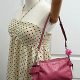 Miu Miu Mauve Hot Pink Lux Bow Leather Pochette
