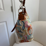 Coach Scribble Optic Signature Hobo Shoulder Bag
