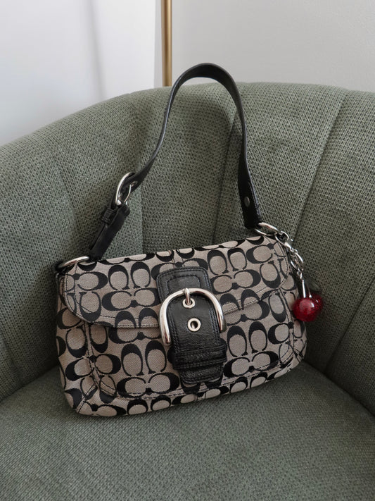 Grey Signature Coach Soho Bag