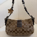 Coach Brown Canvas Mini Braided Soho Bag