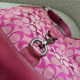 Coach Pink Hamptons Signature Clip Bag