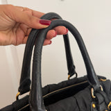 Prada Black Tessuto Gaufre Hand/Shoulder Bag