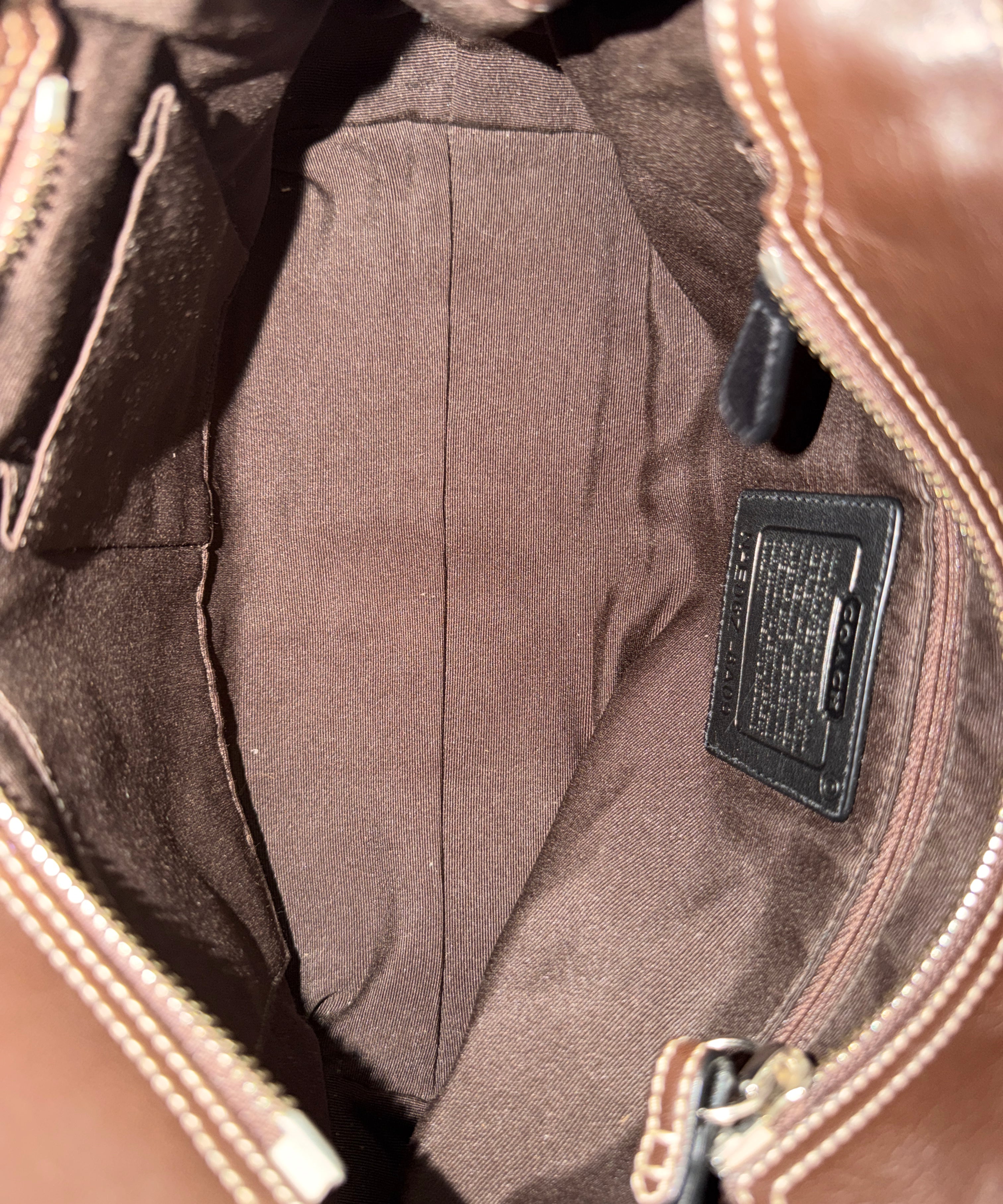 Coach Brown Leather Soho Pocket Tote Bag