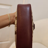Rare Coach Purple Trim Signature Demi Hamptons Buckle Bag