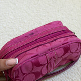 Coach Pink Signature Cosmetic Case