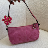 Coach Pink Signature Pochette Bag