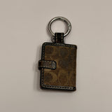 Coach Brown Photo Keychain