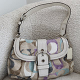Coach Grey Optic Multi Print Signature Soho Sufflette Bag