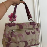 Coach Mauve Optic Tote Bag Set