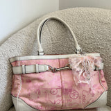 Coach Pastel Pink Signature Hamptons Carry-All Bag