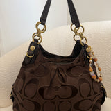 Coach Brown Leather Maggie Shoulder Bag