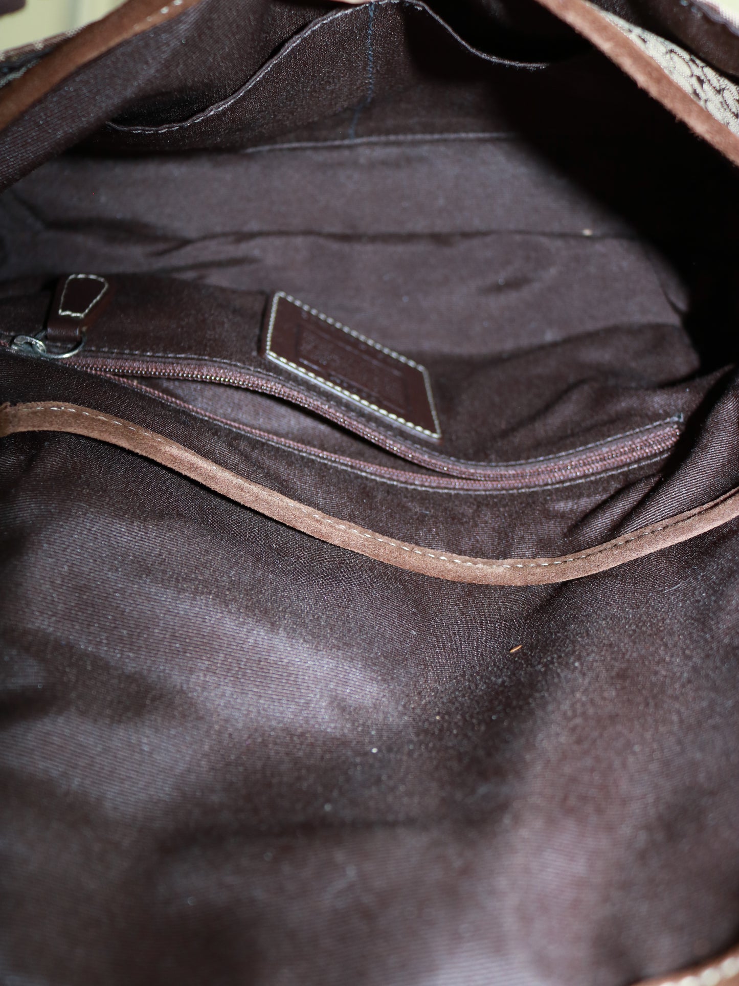 Coach Brown Signature Soho Flap Bag