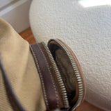 Brown Prada Jacquard Canvas Shoulder Bag