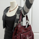 Rare Coach Burgundy Campbell Hobo Bag