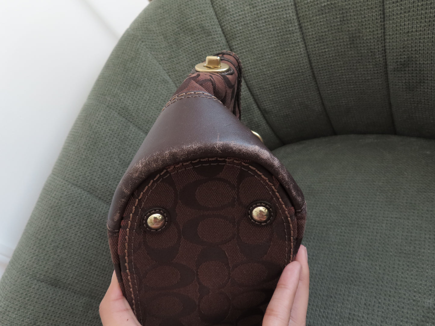 Coach Brown Monogram Tote Bag