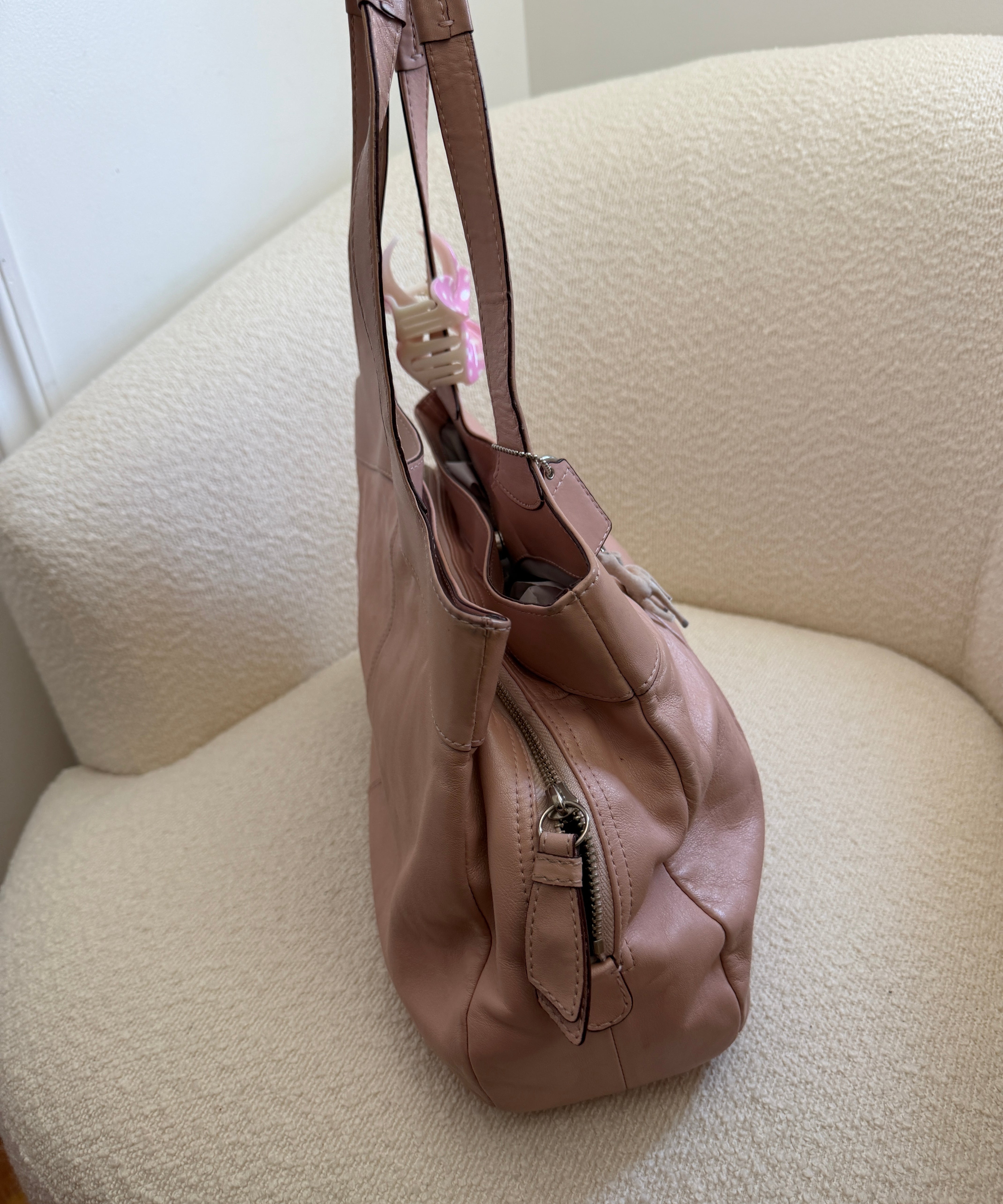 Coach Pastel Pink Leather Lexi Tote Bag